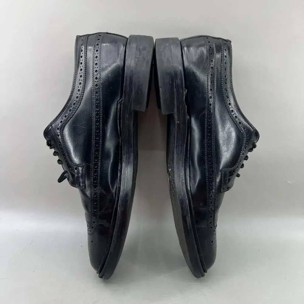 Royal Tweed by Cheaney Church’s Longwing Shoes Men Size 10.5 Black Brogue Oxford